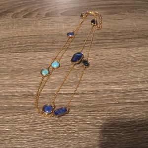 Kate Spade Blue Stone Necklace (Gold)